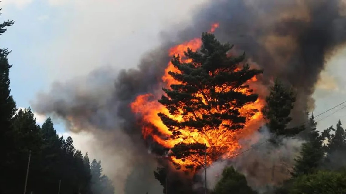 Incendio en Epuyén.